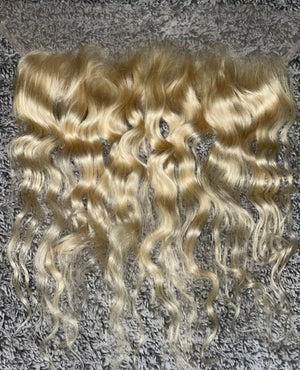 Raw blonde 613 wavy frontal