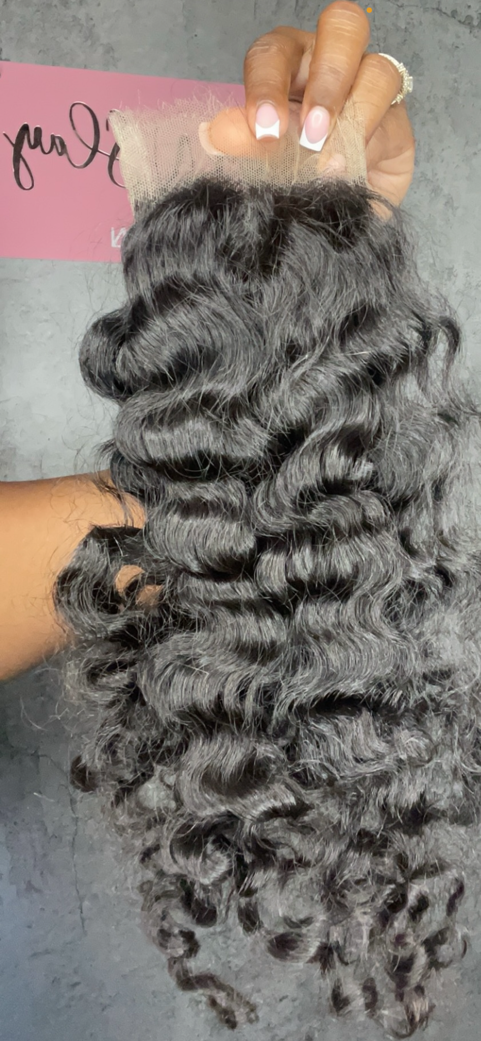 Closure 4x4 Burmese Curly -#Natural Color -HD LACE